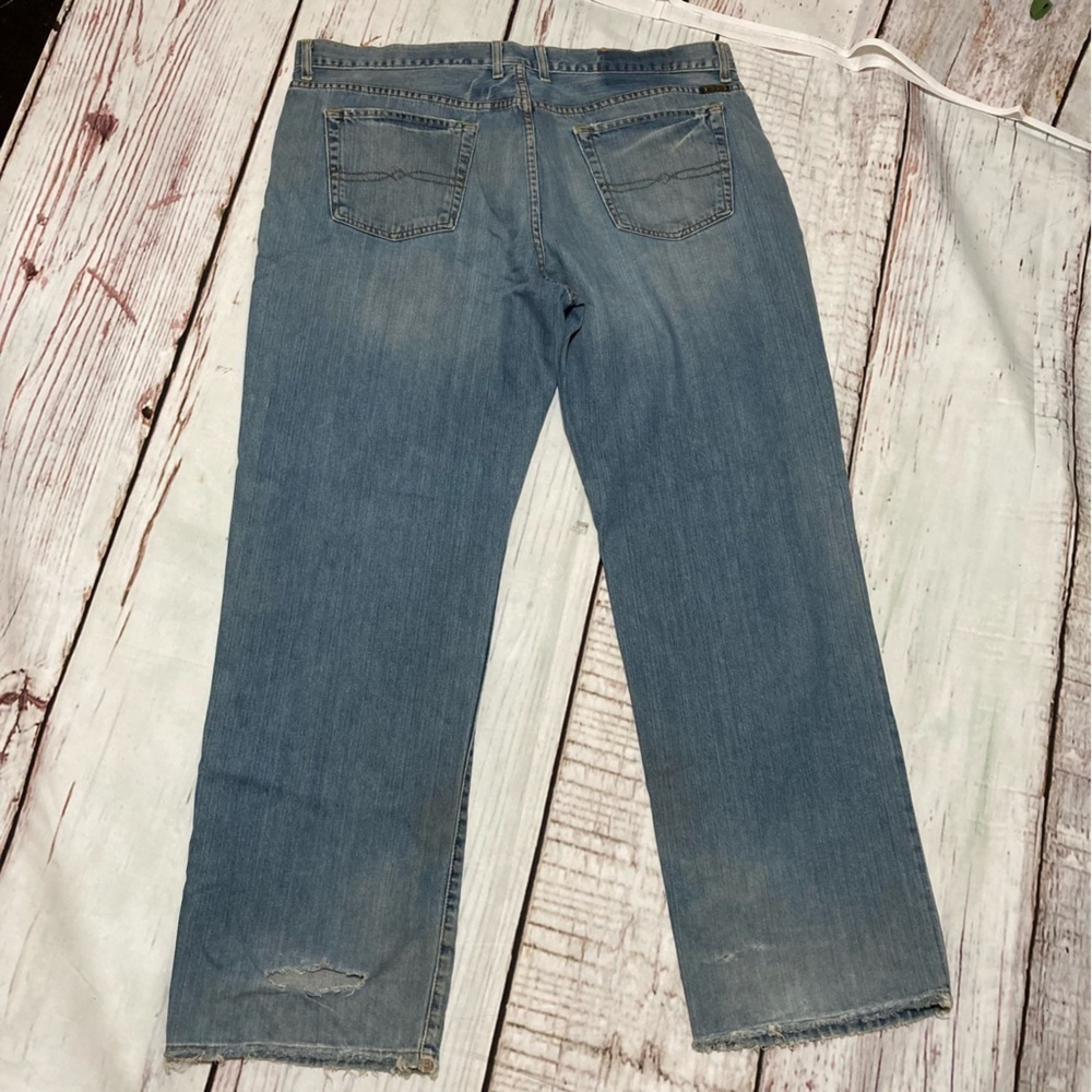 Lucky Brand Dungarees By Gene Montesano  40x32 Trucker Straight Leg Zipper Fly - Picture 3 of 12